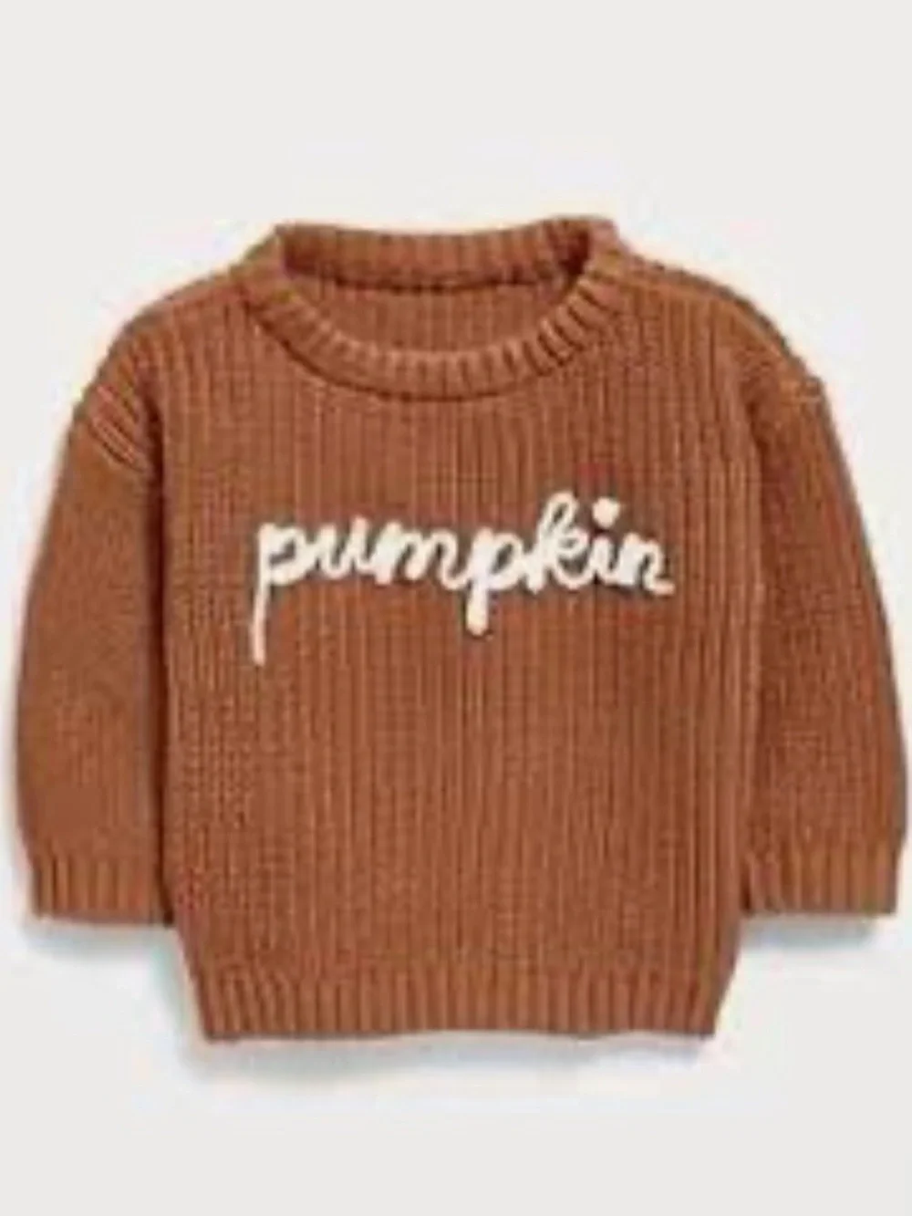 Old Navy Rust Brown 'Pumpkin' Crewneck Sweater